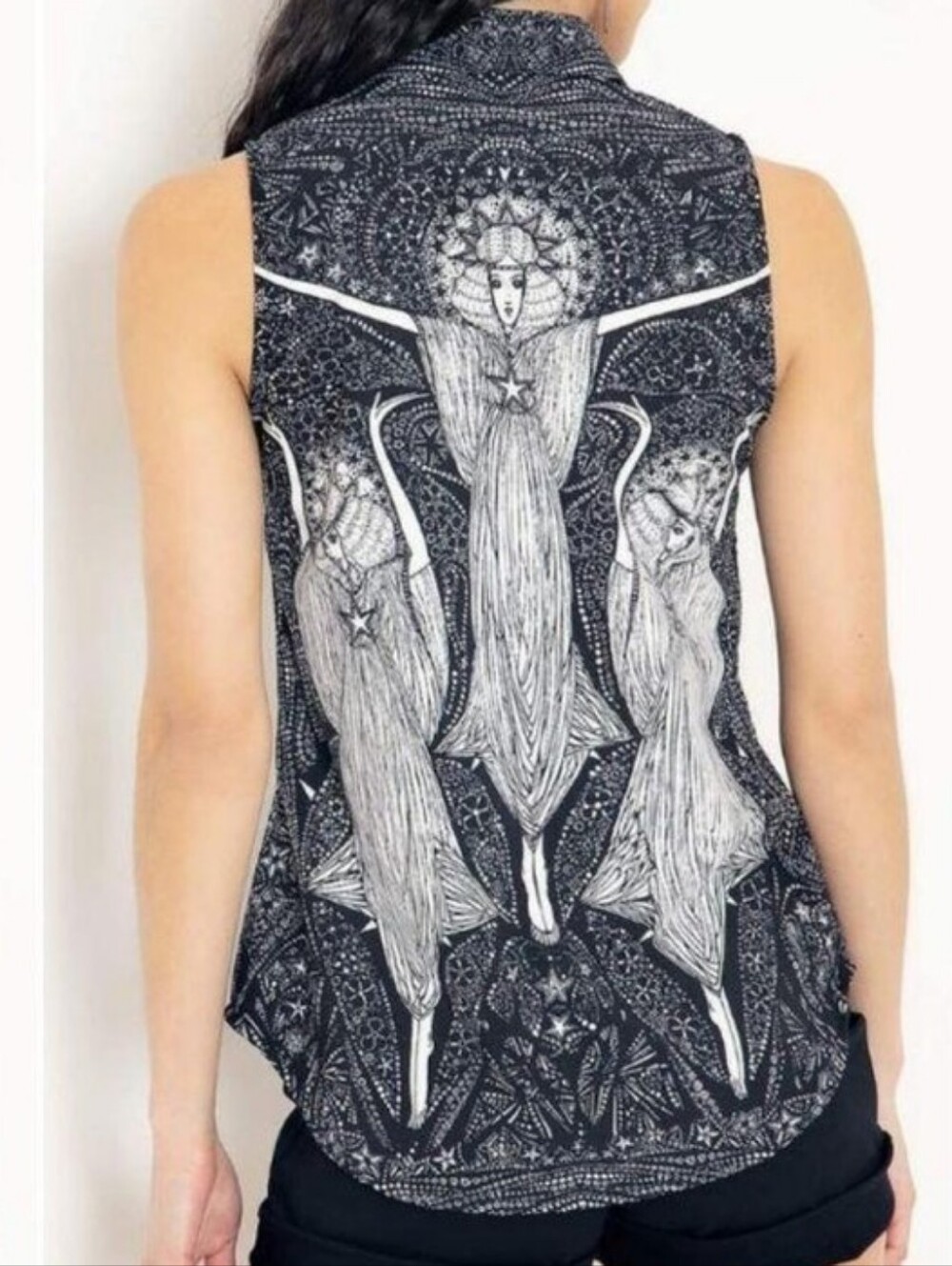 Blackmilk The Sacred Flame Witchy Harvest Collection Business Time Shirt Large - Picture 3 of 10